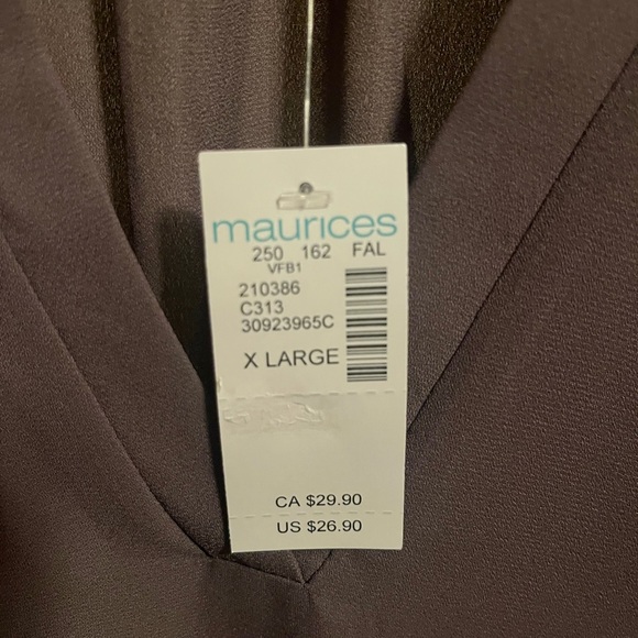 Plum Maurice’s Short Sleeve Top. XL, NWT - Picture 3 of 3